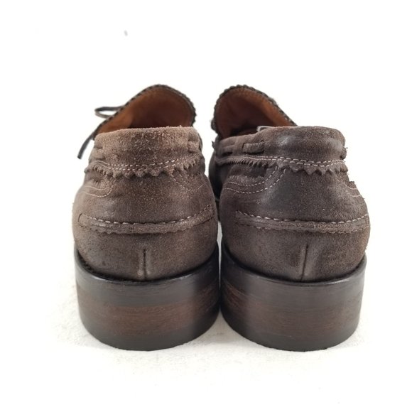 TREMP ITALY Men's Split Toe Oxford Shoes Brown Leather  Size 10 M - Picture 3 of 8